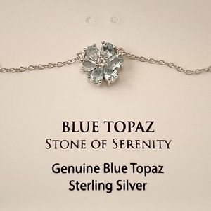 NIB NWT Blue Topaz (Stone of Serenity) Necklace